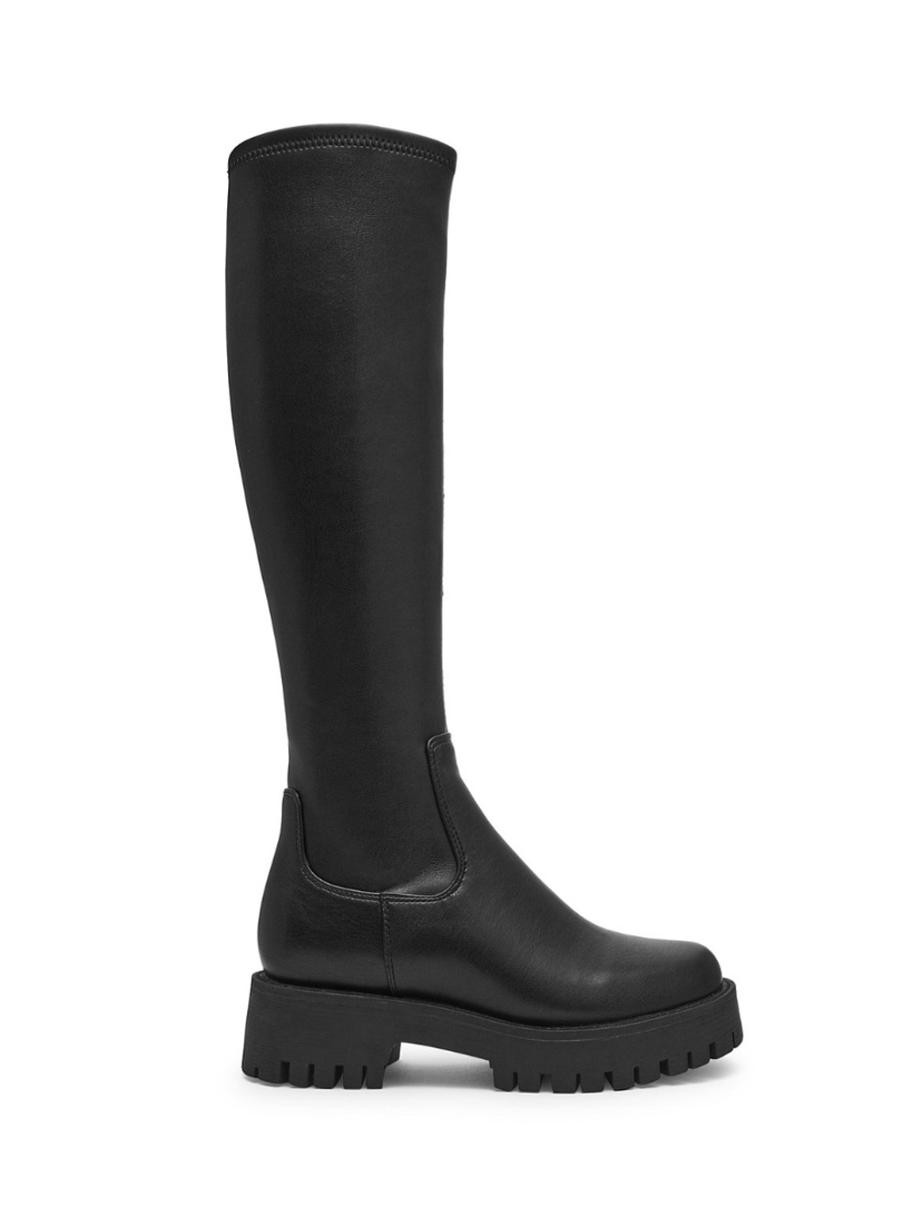 Steve Madden Knee-High Lug Boot Block Heel Boot Made in Mexico Size 6
